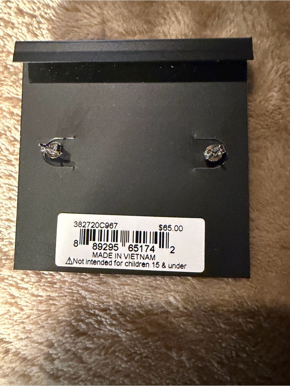 Coach c stud earrings nwt - Picture 3 of 3
